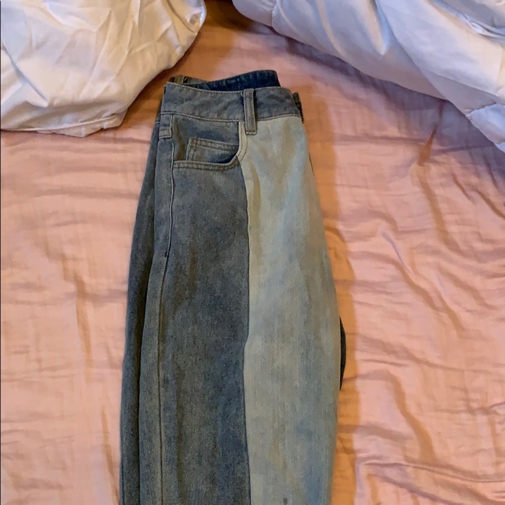 Gianni Bini boyfriend fit, two toned pants